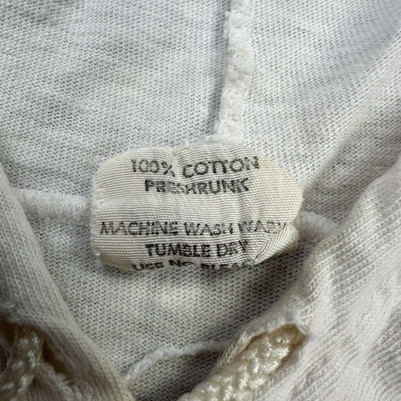 VINTAGE Lake Placid Shirt Men XL Single Stitch White Long Sleeve Hooded Pullover - Picture 11 of 13